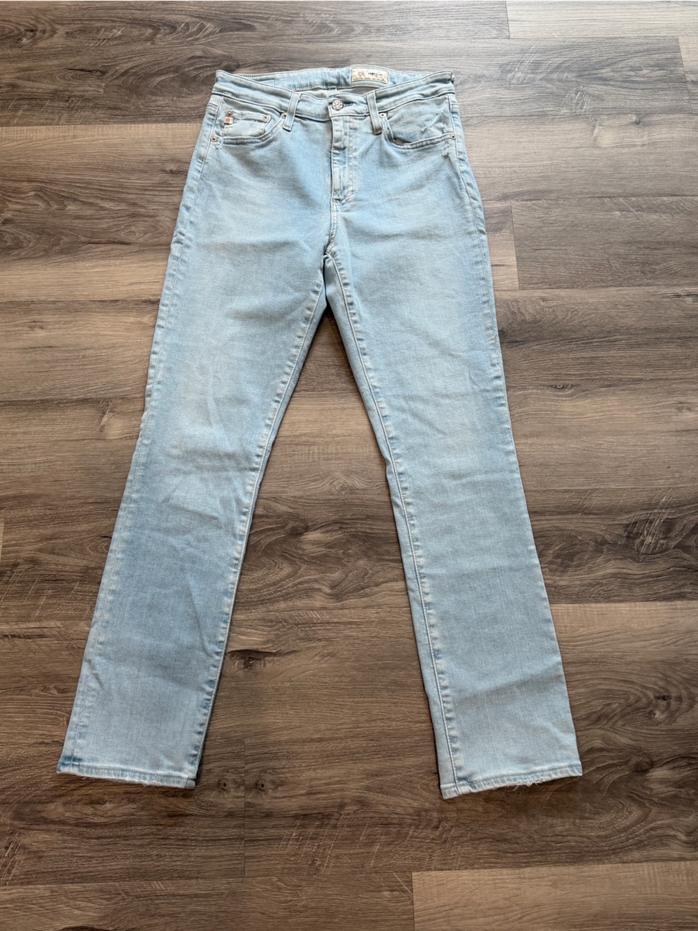 Ag Adriano Goldschmied Mari High rise slim straight leg jeans - light wash